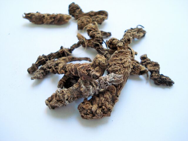 Dried up valerian root