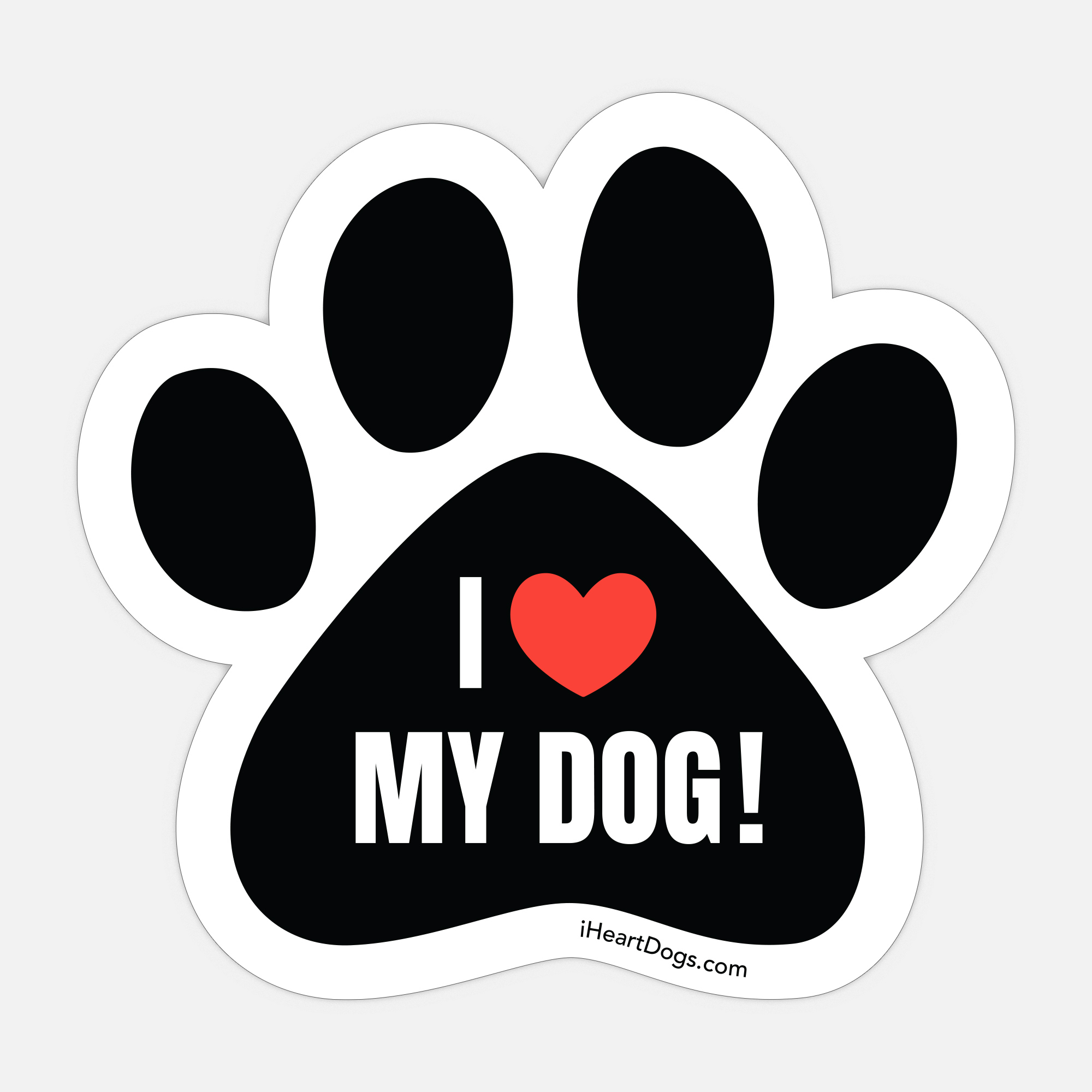 Love My SHIBA INU Dog Breed Car Refrigerator Magnet Black/White with Hearts 