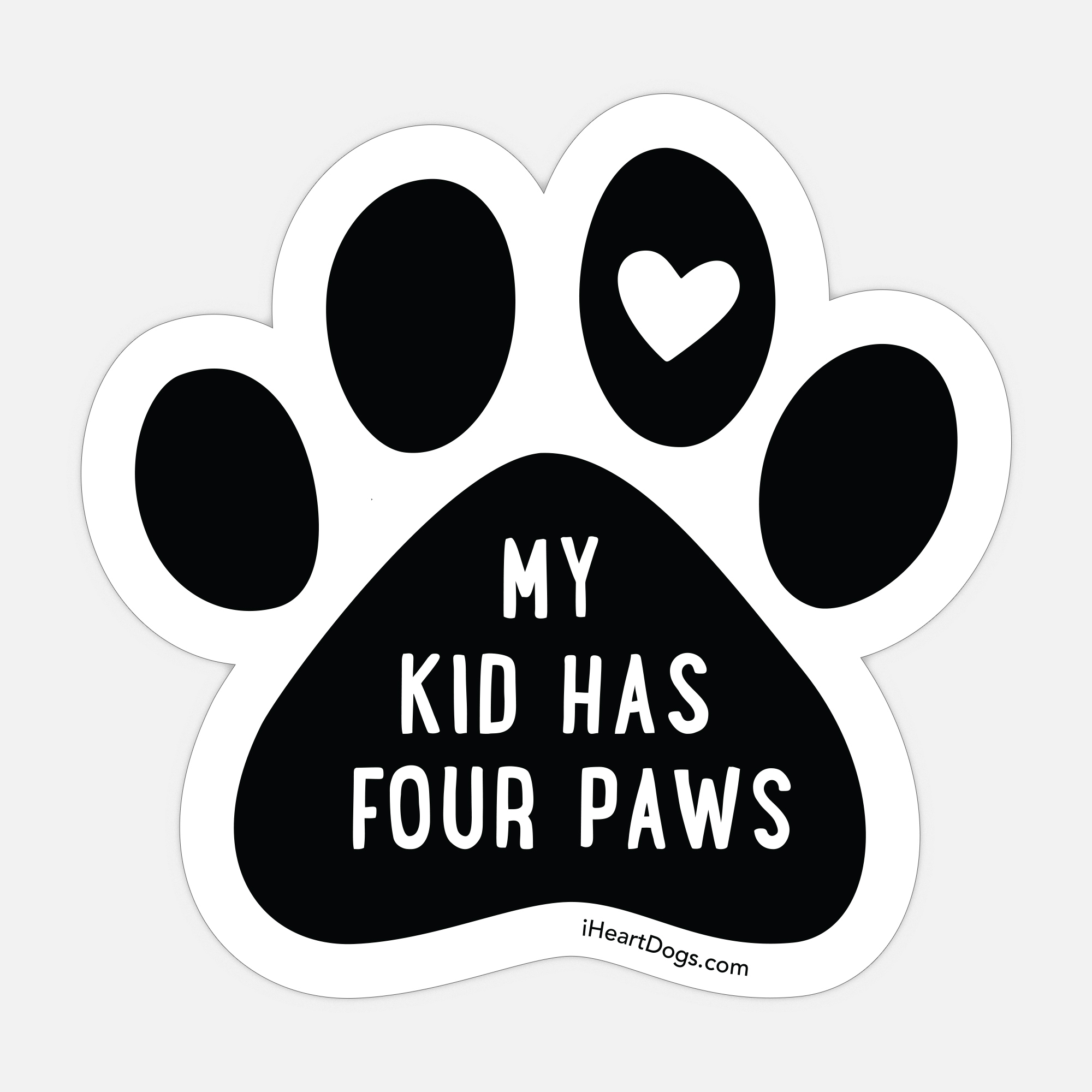 Made In USA Dog Magnetic Paw Decal I Love My 2 Mommies