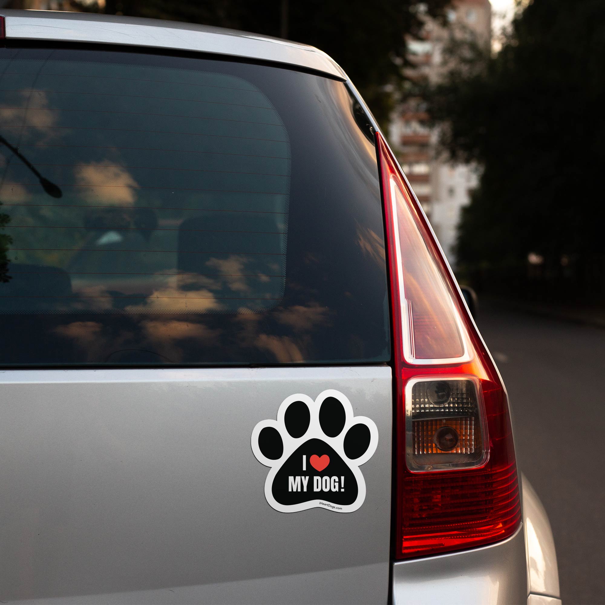 Proud Owner Of A Rescued Dog Paw Quote Car Magnet 
