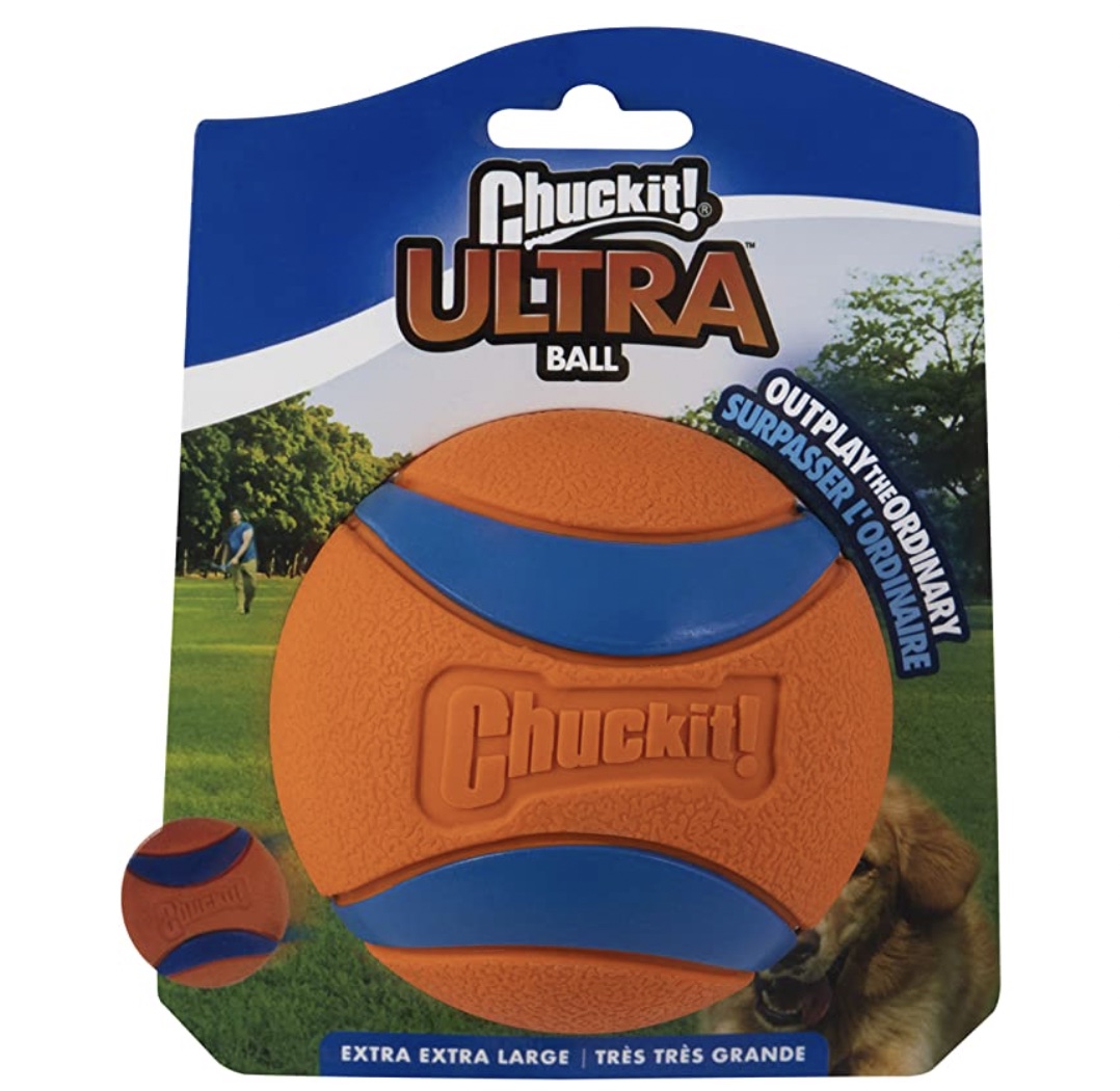 Chuckit!  Ultra rubber ball, cool dog toy