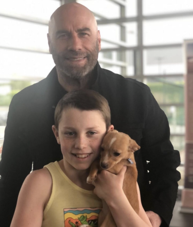 John Travolta adopts rescue dog