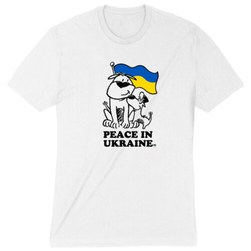 Peace For Ukraine Premium Tee White