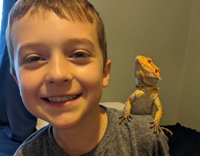 Ben with Lizard