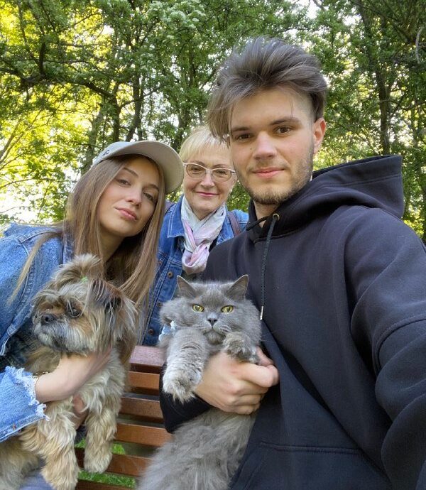 Ukrainian family with pets