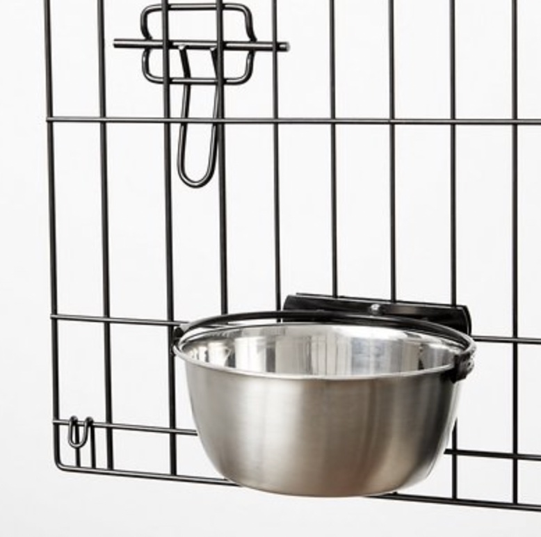 MidWest Stainless Steel Snap'y Fit Dog Kennel Bowl