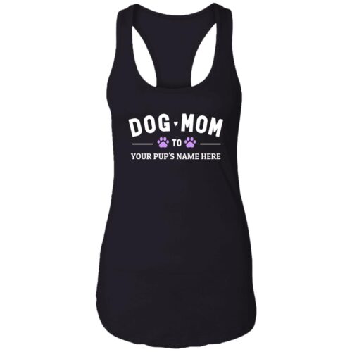 Dog Mom To My Fur Babies Personalized Ideal Tank Black