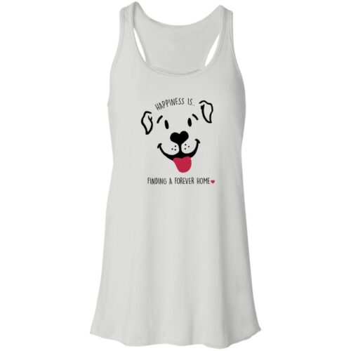 Happiness Is A Forever Home Flowy Tank White