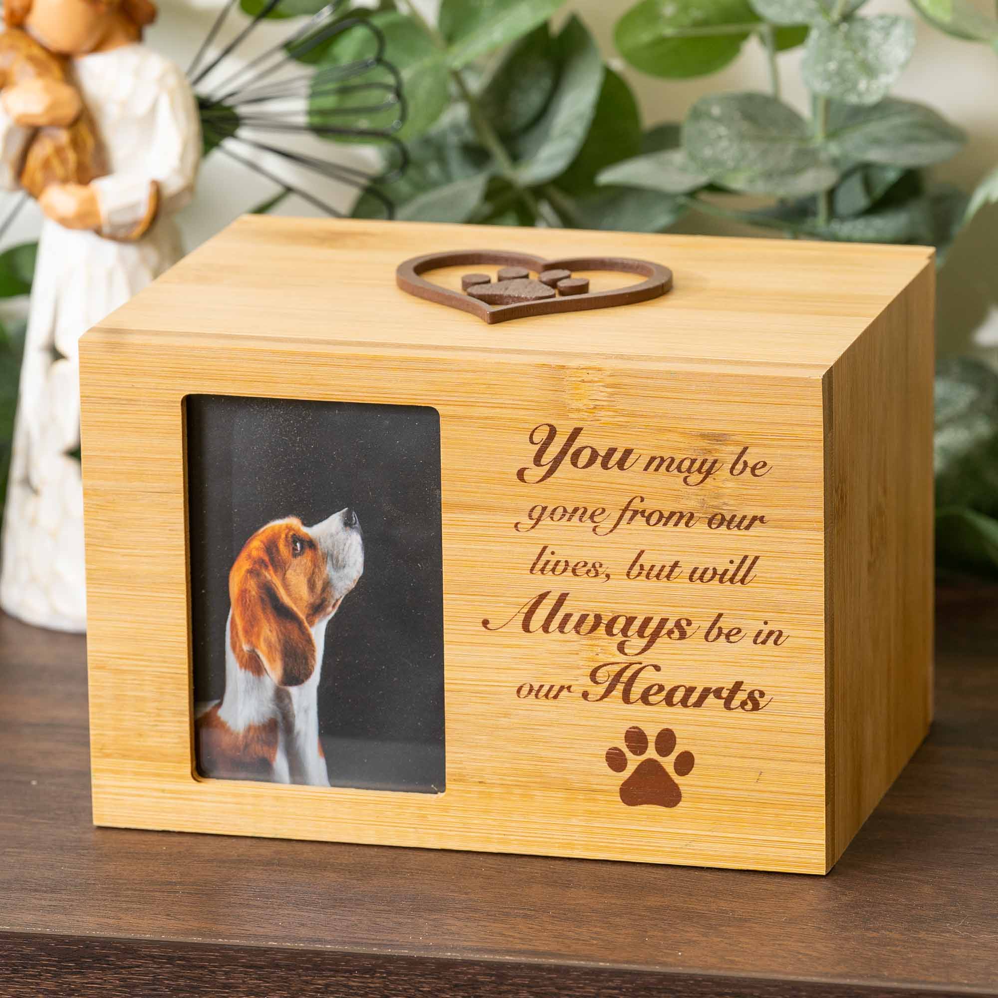 Image of Always Be In My Heart Dog Memorial Keepsake - Photo Frame Cremation Urn