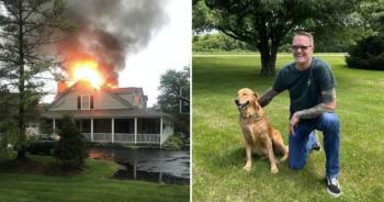 Neighbor saves dog from fire