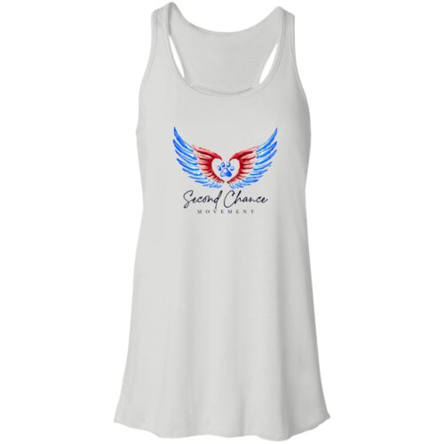 Second Chance Movement™ One Way Ticket To Freedom Flowy Tank White