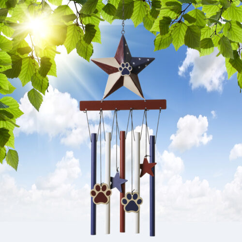 Paws & Stripes  🇺🇲   All American Wind Chime - Deal 29% OFF 🇺🇲 $17.76