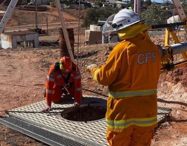 dogs rescued from mineshaft 