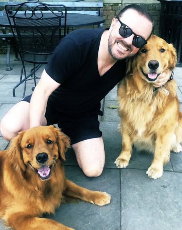 Ricky Gervais met Goldens