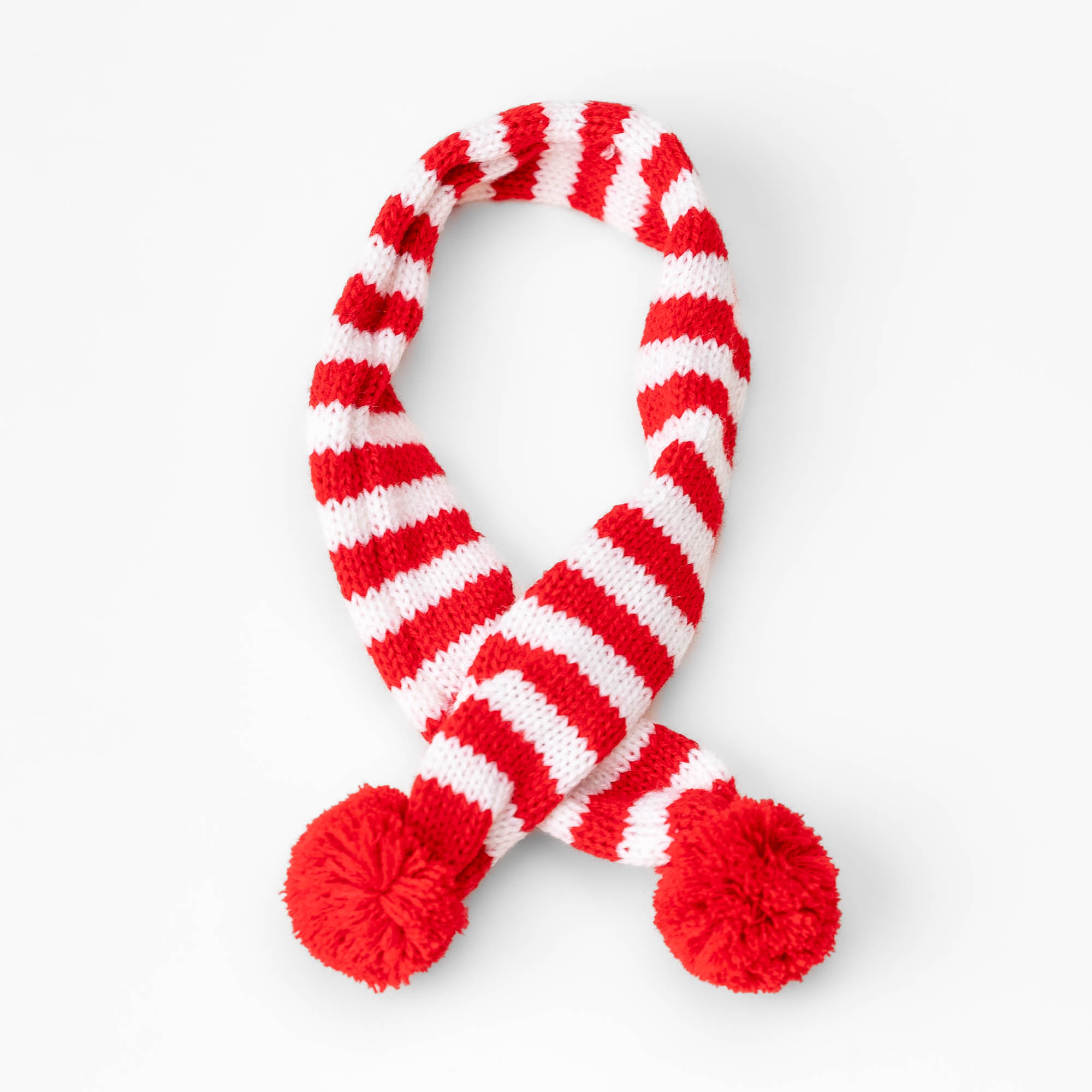 Free Candy Cane Striped Knit Scarf for Dogs - Image 2