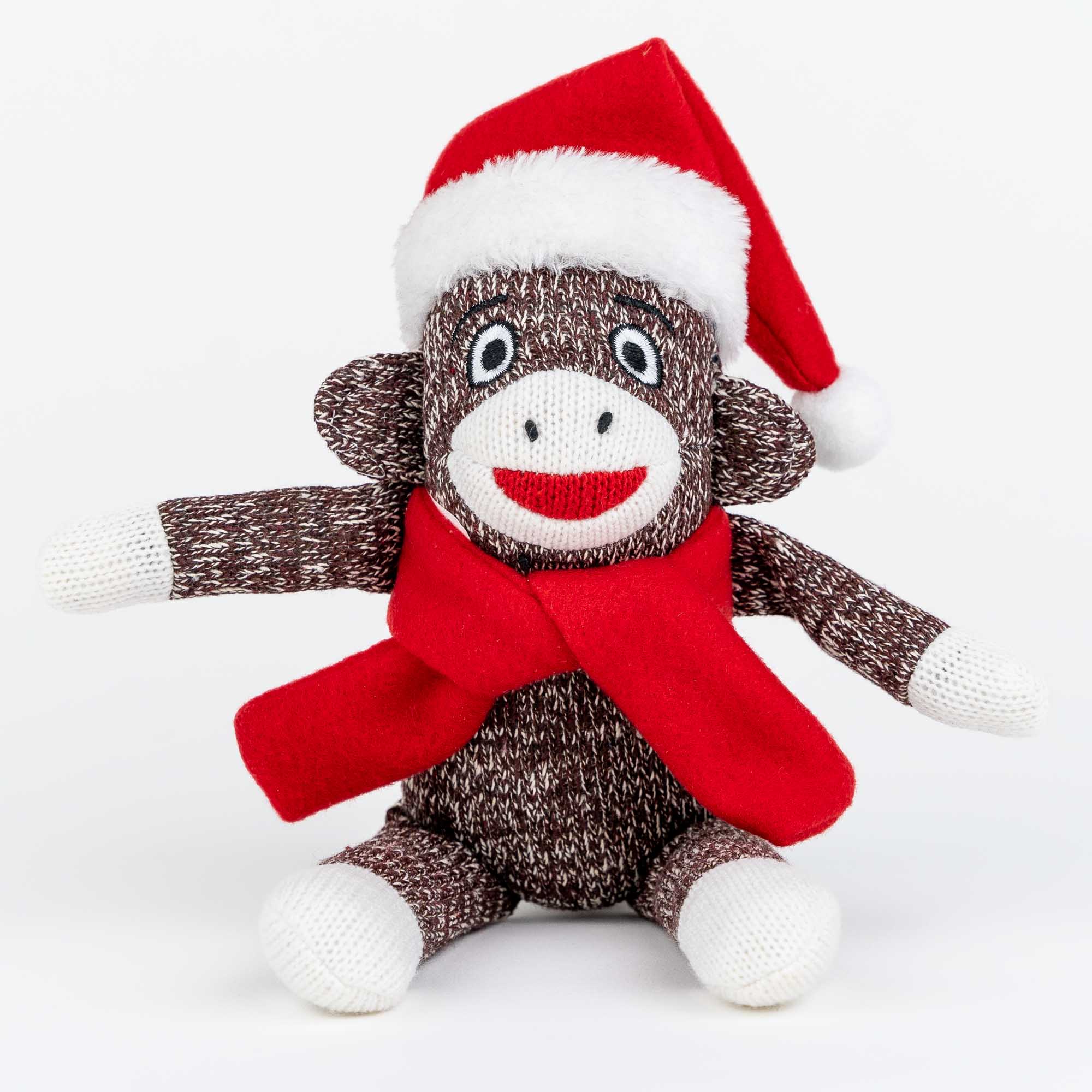 Image of Your Dog’s Very Own Christmas Santa Sock Monkey Toy- Early Black Friday Deal $9.91