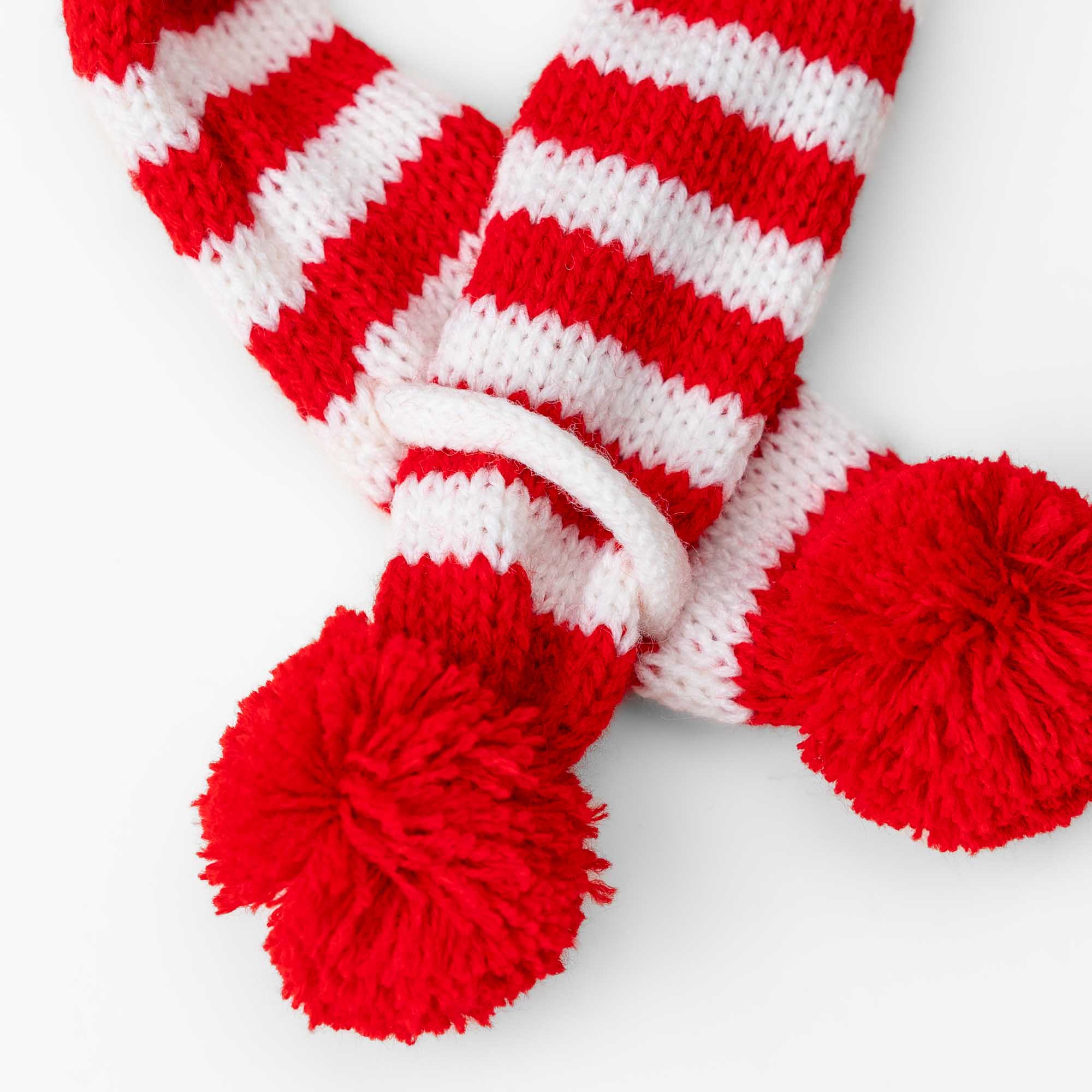 Free Candy Cane Striped Knit Scarf for Dogs - Image 4