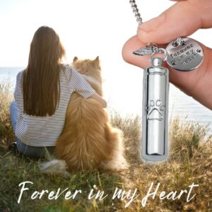 Forever In My Heart Memorial Dog Urn Necklace – Cherished Memorial Keepsake