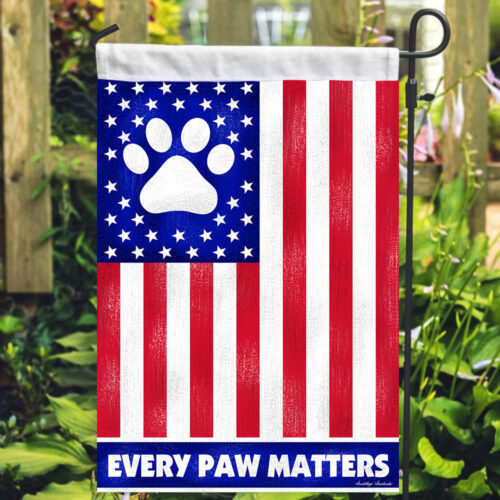 All Paws Matter USA Dog Garden Flag