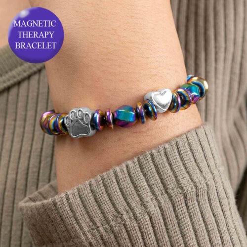 Treasured Memories Rainbow Bridge Dog Memorial - Magnetic Therapy Bracelet - Deal $14.99