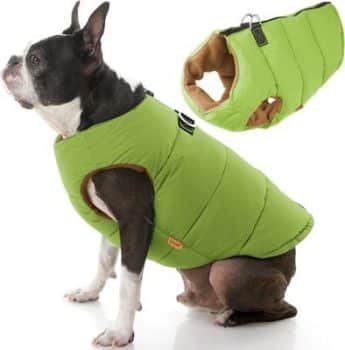 Gooby Padded Solid Color Dog Vest, Green