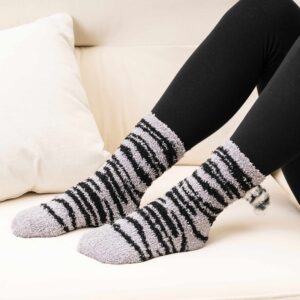 Warm n’ Fuzzy Kitty Tail Socks- Black Stripes … look for the cute kitty tail ! ❤️