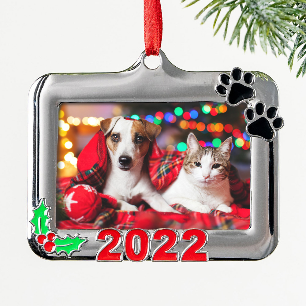 Image of Christmas 2022 Collectable Dog Picture Frame Ornament - Early Black Friday Deal 30% OFF