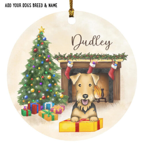 Limited Time offer 50% Off!  Home For The Holidays Dog Ornament Personalized – Choose Your Pup’s Breed and Name!