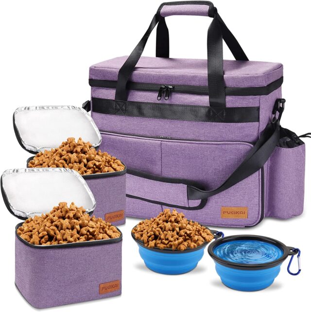 Purple airline-approved pet tote