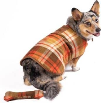 Chilly Dog Rust Plaid Dog & Cat Quilted Coat