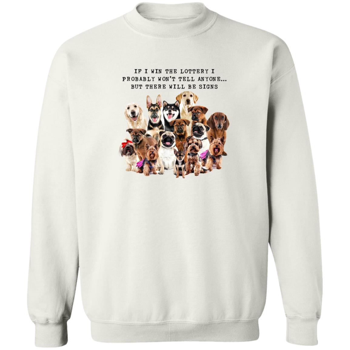 Image of If I Win The Lottery Sweatshirt White - Deal 20% OFF!
