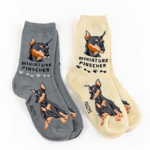 My Favorite Dog Breed Socks ❤️ Miniature Pinscher - 2 Set Collection