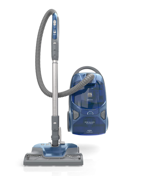 Blue pet hair vacuum