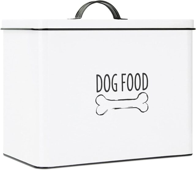 Decorative dog food storage