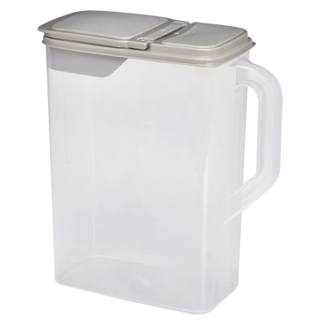 Dog food pouring container