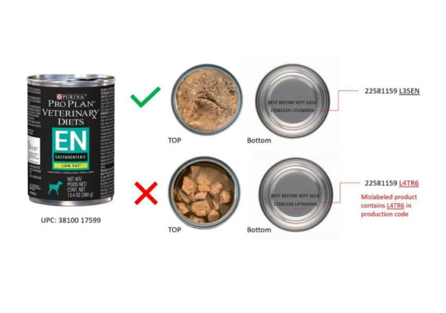 Purina recalled cans