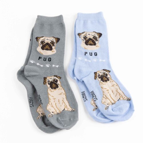 My Favorite Dog Breed Socks ❤️ Pug (Cream) - 2 Set Collection
