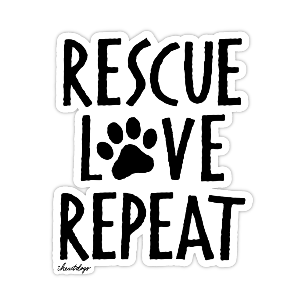 Image of Rescue Love Repeat - Dog Car Magnet