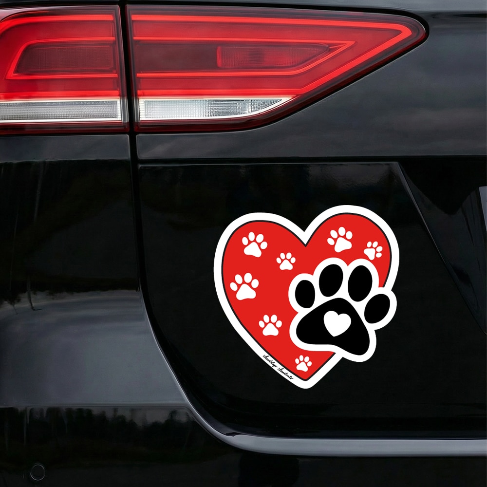 Paws Prints In My Heart - Car Magnet- Helps Feed Hungry Dogs In Need - Image 2