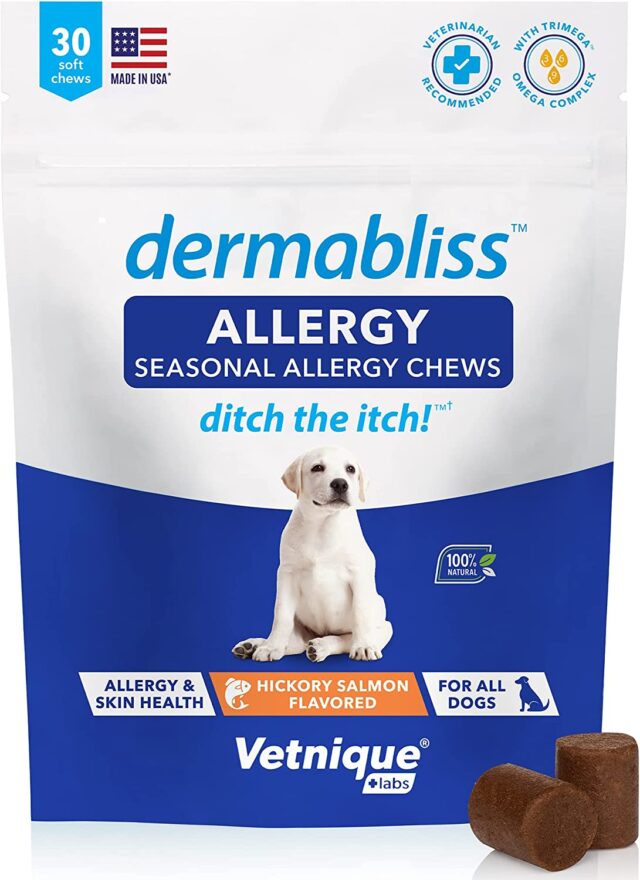 Dermabliss suppléments pour chiens contre les allergies