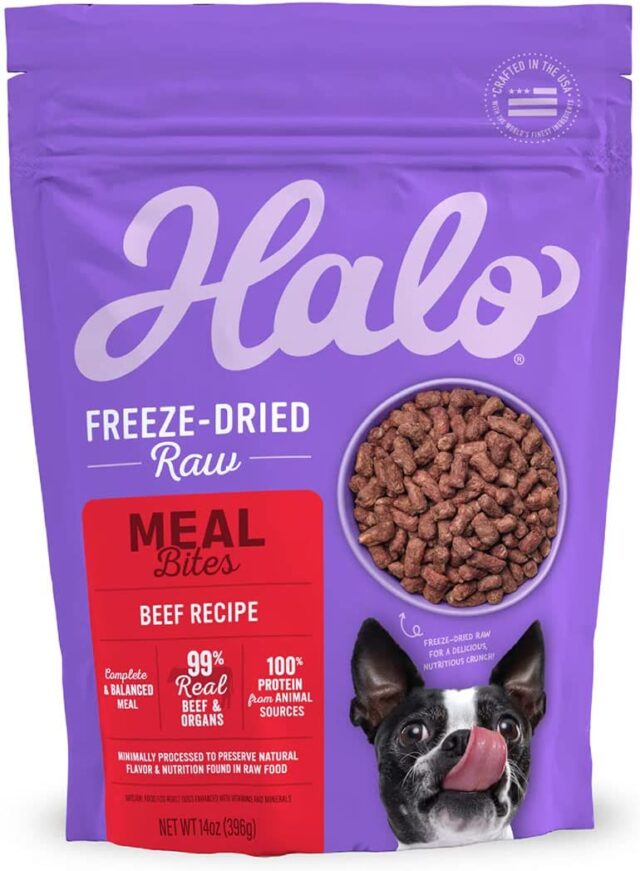 Halo freeze-dried raw dog food