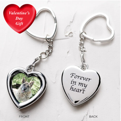 'Forever In My Heart' Dog Memorial Photo Keychain Locket ❤️ Limited Time Valentine's Day Offer Save 60%