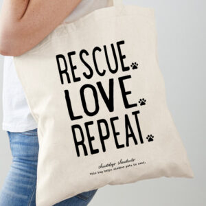Rescue Love Repeat – Canvas Tote