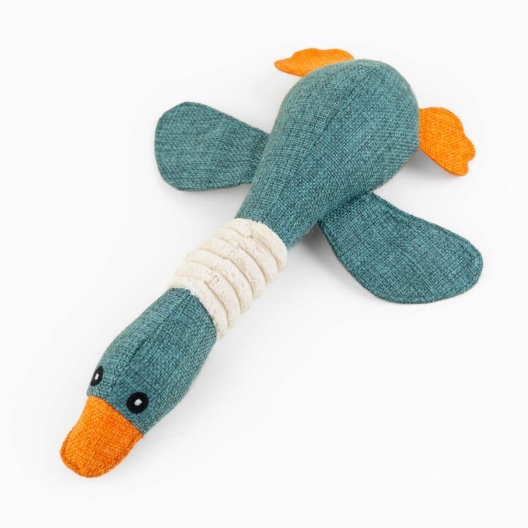 Marvin The Mallard Duck Dog Plush Toy with Squeaker -Green