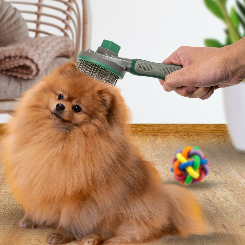 Amazing Self Cleaning Dog Brush for Shedding and Grooming