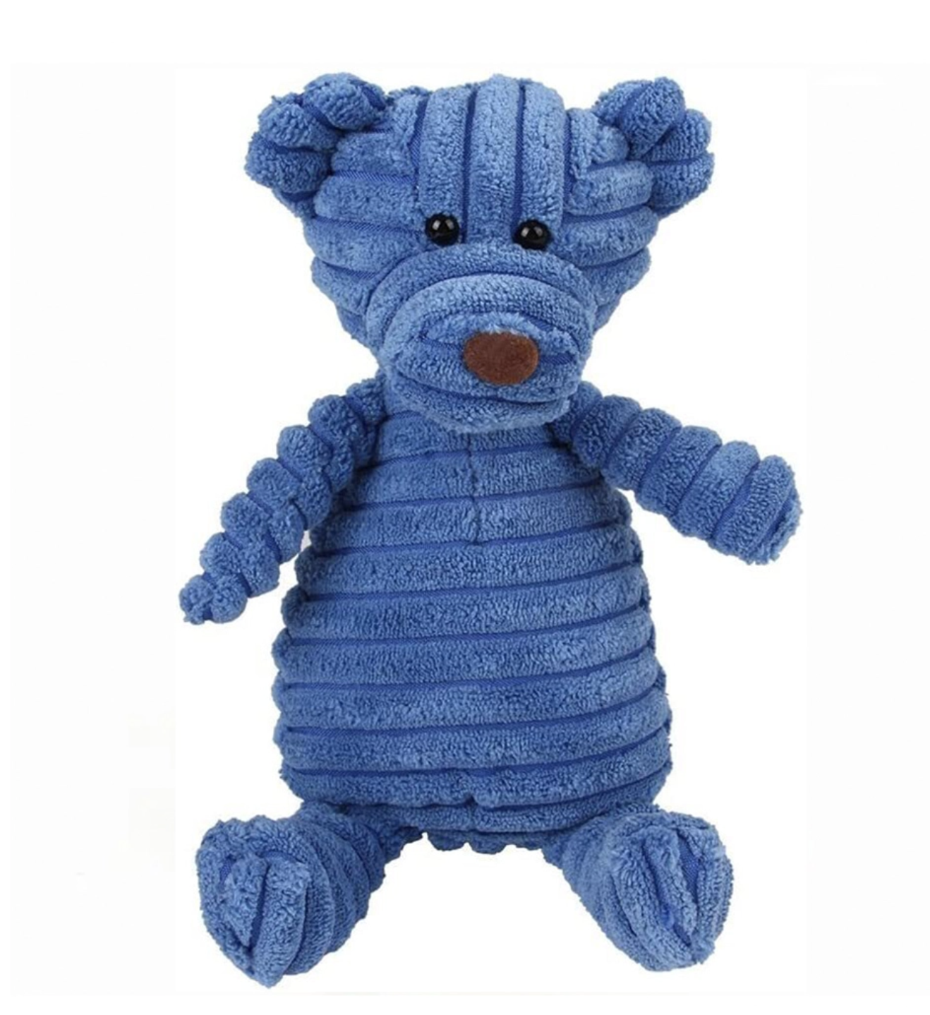 6. Blue the Bear Plush Squeaky Toy