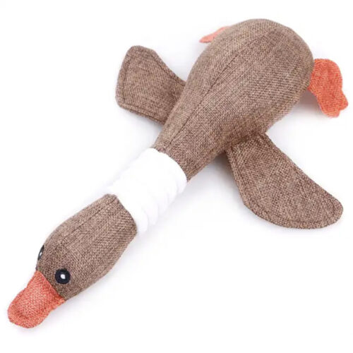 FREE Marvin The Mallard Duck Dog Plush Toy with Squeaker - Brown