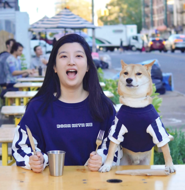 Dog and human matching shirts