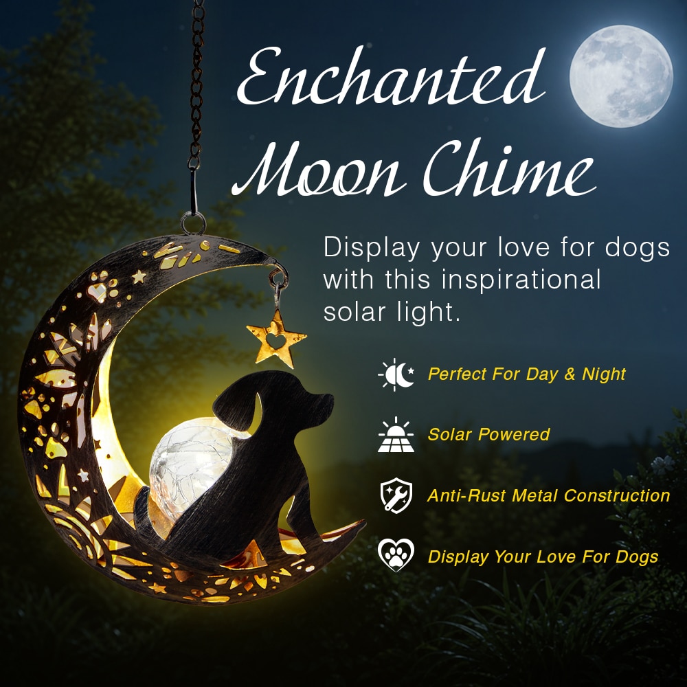I Love You To The Moon & Back- The Ultimate Garden Solar Lantern for Dog Lovers - Image 2