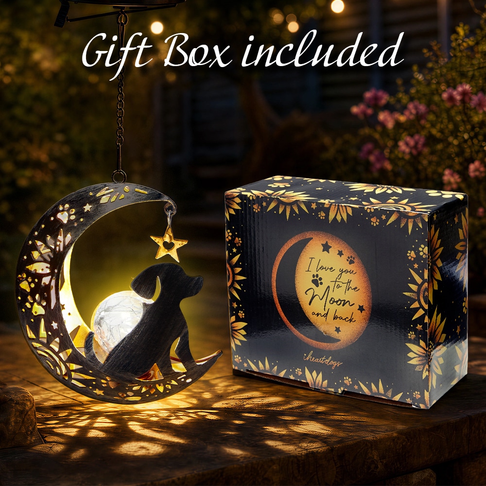 I Love You To The Moon & Back- The Ultimate Garden Solar Lantern for Dog Lovers - Image 6